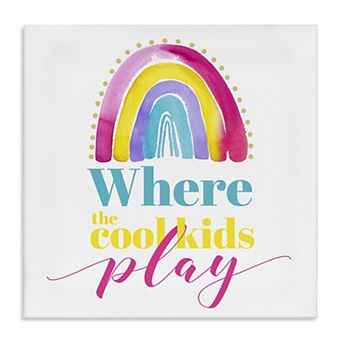 Stupell Home Decor Rainbow Play Canvas Wall Art
