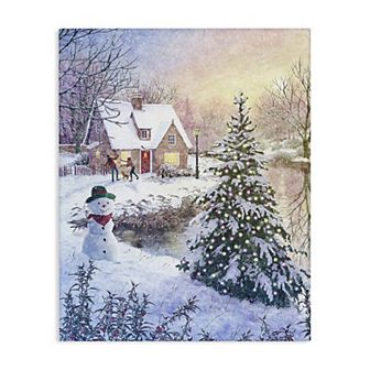 Stupell Home Decor Kids Playing in Snow Canvas Wall Art