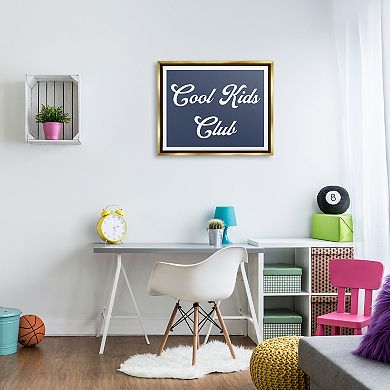 Stupell Home Decor Cool Kids Club Framed Canvas Wall Art
