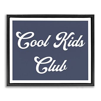 Stupell Home Decor Cool Kids Club Framed Canvas Wall Art