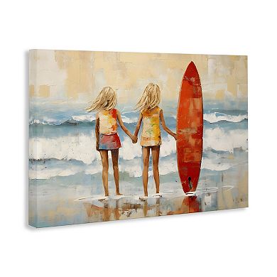 Stupell Home Decor Kids Beach Surfboard Canvas Wall Art