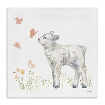 Stupell Home Decor Sweet Baby Lamb Canvas Wall Art