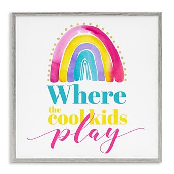 Stupell Home Decor Cool Kids Play Phrase Framed Wall Art