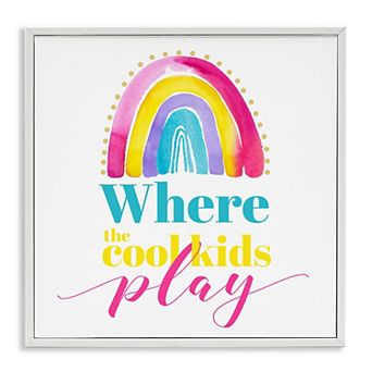 Stupell Home Decor Cool Kids Play Phrase Framed Wall Art
