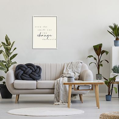 Stupell Home Decor Change The World Uplifting Nursery Framed Wall Art