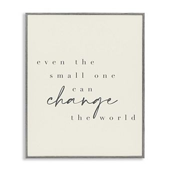 Stupell Home Decor Change The World Uplifting Nursery Framed Wall Art