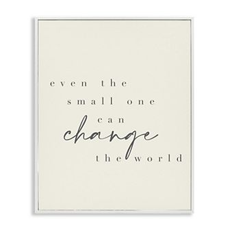Stupell Home Decor Change The World Uplifting Nursery Framed Wall Art