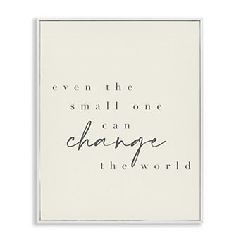 Stupell Home Decor Change The World Uplifting Nursery Framed Wall Art