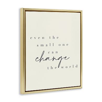 Stupell Home Decor Change The World Uplifting Nursery Framed Canvas Wall Art