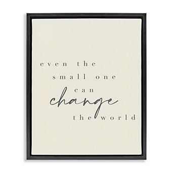 Stupell Home Decor Change The World Uplifting Nursery Framed Canvas Wall Art
