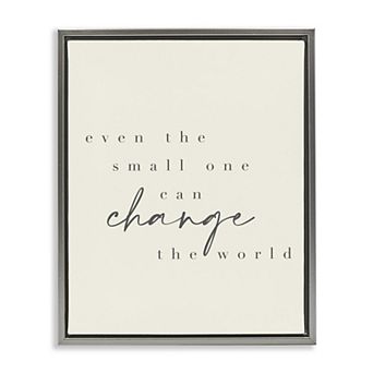 Stupell Home Decor Change The World Uplifting Nursery Framed Canvas Wall Art