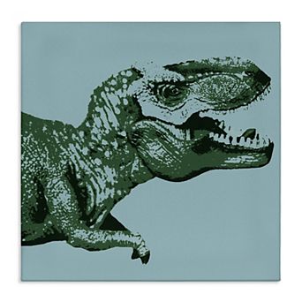 Stupell Home Decor T-Rex Dinosaur Kids Wildlife Canvas Wall Art