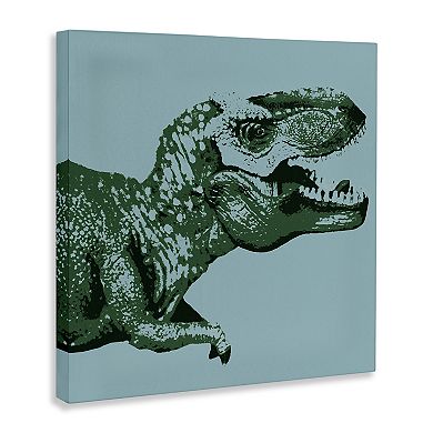 Stupell Home Decor T-Rex Dinosaur Kids Wildlife Canvas Wall Art