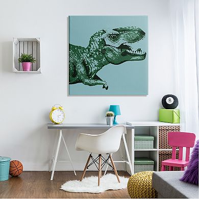 Stupell Home Decor T-Rex Dinosaur Kids Wildlife Canvas Wall Art