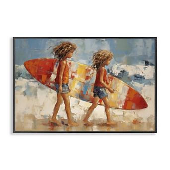 Stupell Home Decor Kids Surfboard Framed Wall Art