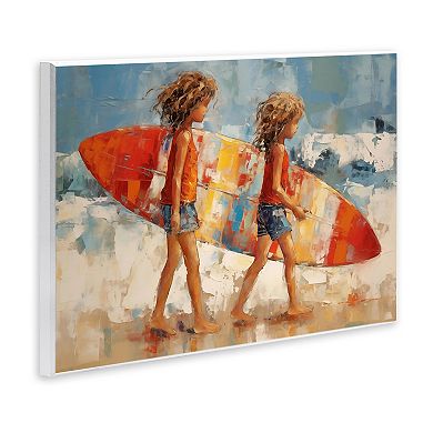 Stupell Home Decor Kids Surfboard Plaque Wall Art