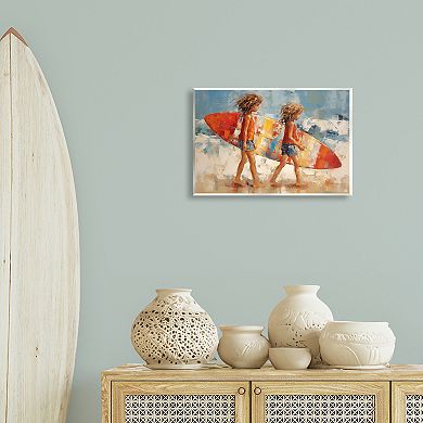 Stupell Home Decor Kids Surfboard Plaque Wall Art