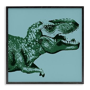 Stupell Home Decor T-Rex Dinosaur Kids Wildlife Framed Wall Art