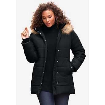 Roaman's Women's Plus Size Plus Size Classic Length Puffer Coat