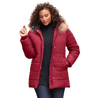 Roaman's Women's Plus Size Plus Size Classic Length Puffer Coat