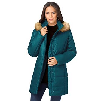 Roaman's Women's Plus Size Plus Size Classic Length Puffer Coat
