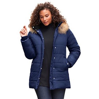 Roaman's Women's Plus Size Plus Size Classic Length Puffer Coat