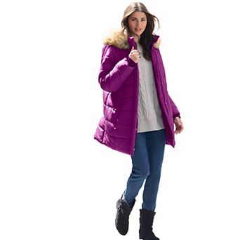 Roaman's Women's Plus Size Classic Length Puffer Coat