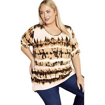 Avenue Women's Plus Size Leila Print Top