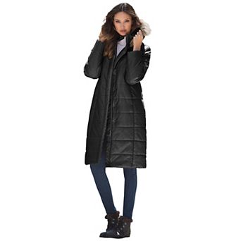 Roaman's Women's Plus Size Plus Size Knee Length Puffer Coat