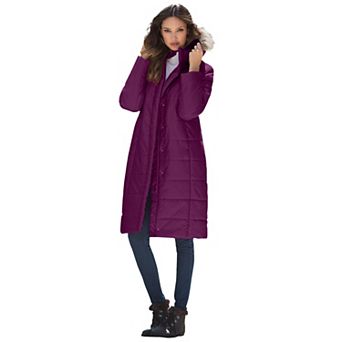 Roaman's Women's Plus Size Plus Size Knee Length Puffer Coat