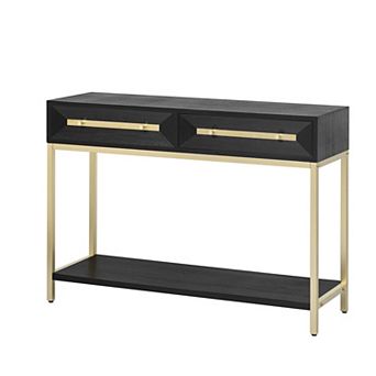 Merax Entryway Table, Console Table with Two Drawers, Retro Hallway Table