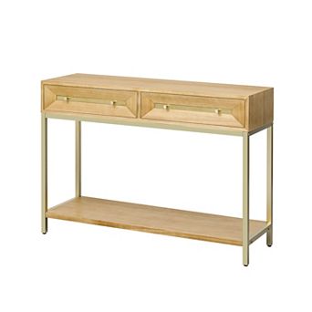 Merax Entryway Table, Console Table with Two Drawers, Retro Hallway Table