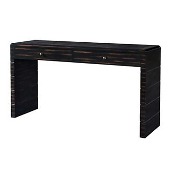 Merax Curved Console Table with Storage, Wooden Entryway Table