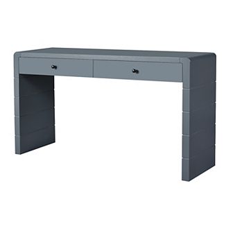 Merax Curved Console Table with Storage, Wooden Entryway Table