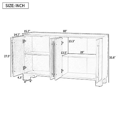 Merax Sideboard Buffet Cabinet with Storage