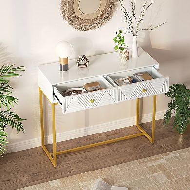 Merax Modern Sleek Console Table with Storage