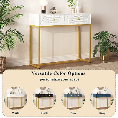 Merax Modern Sleek Console Table with Storage