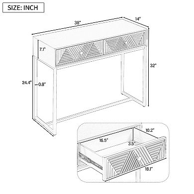 Merax Modern Sleek Console Table with Storage