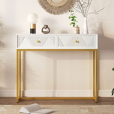 Merax Modern Sleek Console Table with Storage