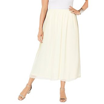 Catherines Women's Plus Size Flowy Chiffon Skirt