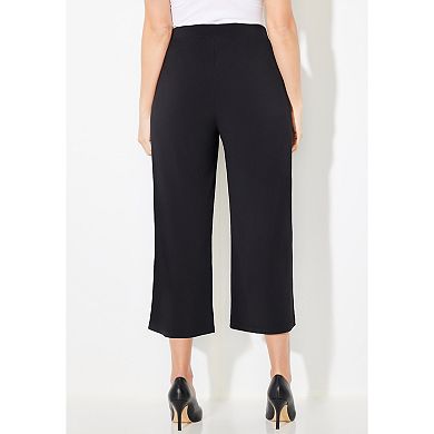 Catherines Women's Plus Size Anywear Wide Leg Capri