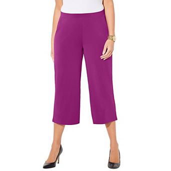 Catherines Women's Plus Size Anywear Wide Leg Capri