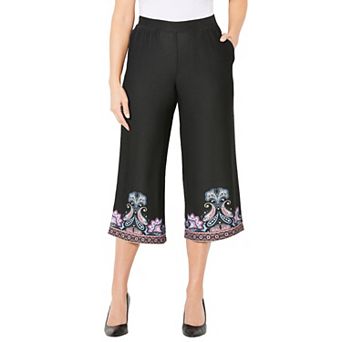 Catherines Women's Plus Size Anywear Wide Leg Capri