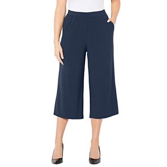 Catherines Women's Plus Size Anywear Wide Leg Capri