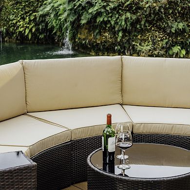 Nestl 7 Piece Patio Semi Circle Conversation Set