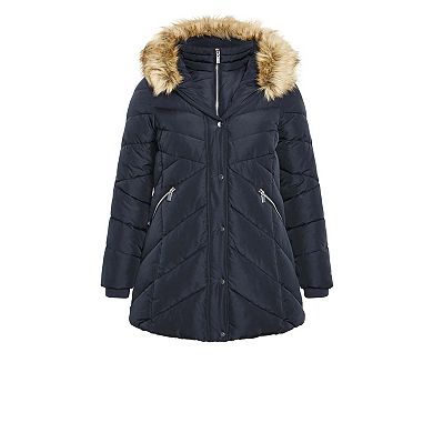 Avenue Women's Plus Size Abigail Puffer Jacket