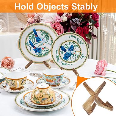 Wooden Plate Stands for Display, 6.5 Inch Display Holder for Plate