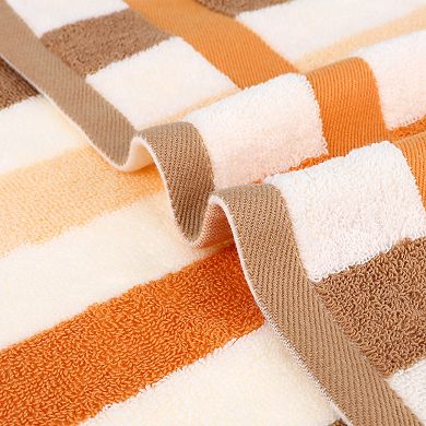 4 Pack Hand Towels, Striped Cotton Absorbent Soft Decorative Towel for Bathroom 13"x29"