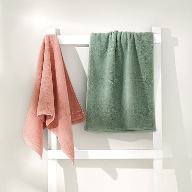 4 Pack Solid Cotton Hand Towels, Soft Absorbent Hand Towel Set, 13"x30" Face Towels for Bath Kitchen