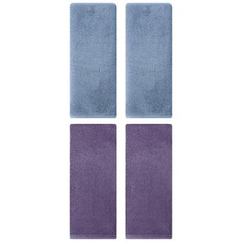 4 Pack Solid Cotton Hand Towels, Soft Absorbent Hand Towel Set, 13"x30" Face Towels for Bath Kitchen